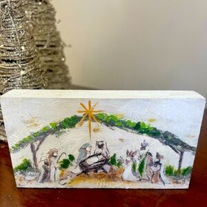 Hand painted nativity scene